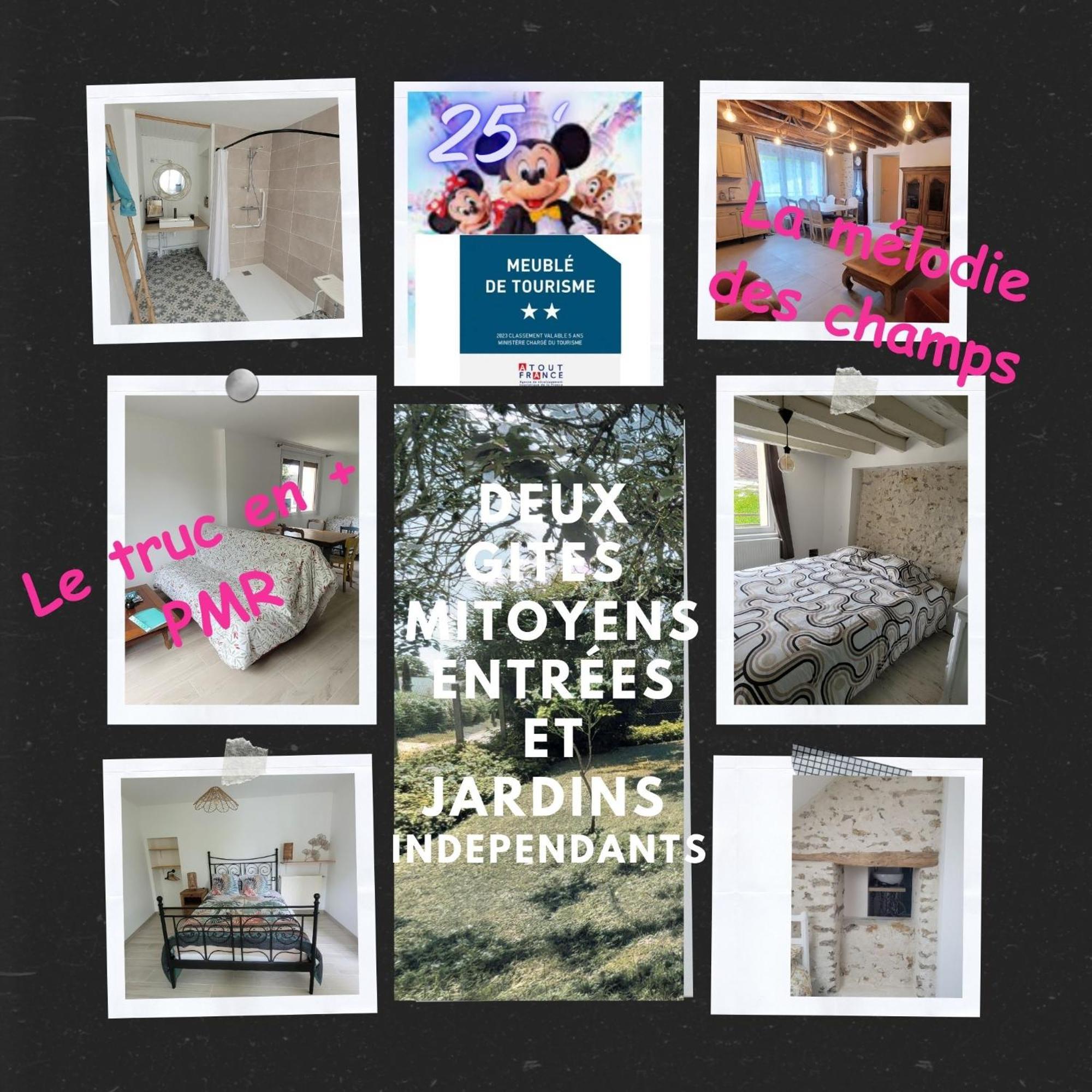 Le Truc En Plus, Accessibles Pmr, Appartement 45 M2 Mitoyen Dans Une Maison Avec Un Autre Appartement Guérard Εξωτερικό φωτογραφία